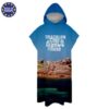 Poncho microfibre à capuche en microfibre absorbante personalisation intégrale en sublimation